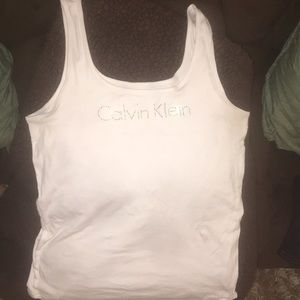 WHITE CALVIN KLEIN TANK TOP